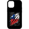 National Pride Graphics Custodia per iPhone 12/12 Pro Bandiera cilena strappata design patriottismo