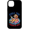 Doodle pup fourth july fireworks patriot Custodia per iPhone 14 Plus Chill The Fourth Out Goldendoodle Dog Patriotic