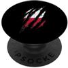 Polish Heritage Designs Bandiera della Polonia strappata Artiglio Marchi Orgoglio Polacco PopSockets PopGrip Adesivo