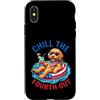 Doodle pup fourth july fireworks patriot Custodia per iPhone X/XS Chill The Fourth Out Goldendoodle Dog Patriotic