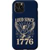 Patriotic USA America Anniversary Pride Custodia per iPhone 11 Pro Forte dal 1776 Patriotic Eagle Guitar Fireworks USA