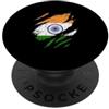 Indian Heritage Graphics Bandiera indiana strappata artiglio segni disegno patriottico PopSockets PopGrip Adesivo