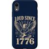 Patriotic USA America Anniversary Pride Custodia per iPhone XR Forte dal 1776 Patriotic Eagle Guitar Fireworks USA