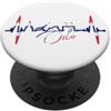 Gli skyline di Oslo per i veri fan della Oslo Skyline Battito del Cuore Norvegese Norvegia Amo Oslo PopSockets PopGrip Adesivo