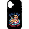 Doodle pup fourth july fireworks patriot Custodia per iPhone 16 Chill The Fourth Out Goldendoodle Dog Patriotic