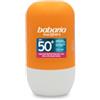 Babaria - Roll-On Solare Viso SPF50+ | Texture Ultra-Leggera | Idratante con Acido Ialuronico e Niacinamide | Formato Pratico | Resistente all'Acqua | Coral Friendly | Vegano | 50 ml