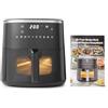 Amazon Basics - Friggitrice ad Aria 5,7L, con Finestra Trasparente, 8 Menu Preimpostati, 1750W, Nero