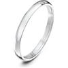 Theia Anello Unisex in Platino, Fede Nuziale Lucida Comoda, Misura 18