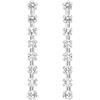 Carissima Orecchini a Perno con Zirconi Cubici da 3 mm e Goccia da 31 mm in Oro Bianco 9 ct