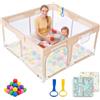 Dripex Box Neonato con Materassino, Recinto per Bambini, Tappeto Gioco Bambini - Beige