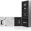 EZVIZ DL03 PRO Smart Rim Lock - Bluetooth e Wi-Fi abilitato, multi-metodo Keyless Entry, telecomando, avvisi anti-manomissione, facile installazione