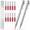 HO-SFSM Puntina 2 Pezzi Punta In Carburo Di Tungsteno Con 10 Punte Di Marcatura Di Ricambio, Righello In Acciaio Da 15 Cm E Coda Magnetica Per Marcatura Metallo E Vetro