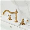 Generico Rubinetto per Lavabo Miscelatore Lavabo Rubinetto Bagno Lavabo 3 Fori Rubinetto da Bagno Ottone 2 Maniglie Rubinetto Bagno Lavabo 3 Fori Rubinetto da Bagno Caldo E Freddo Antico