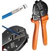 Shengbowi Pinza crimpatrice a cricchetto per crimpatura elettrica, terminali per batteria, pinza crimpatrice ergonomica per cavi, per uso automobilistico, 15/30/45 Amp