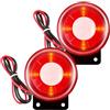 Behogan 2 allarmi estivi, 12 V, allarme elettronico per la casa, 120 dB, lampeggiante e allarme di sicurezza sirena, sirena per cavi, per casa, garage e commerciali (filo da 26 cm)