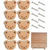 Générique Bottoni per cassetti con orsacchiotto, 10 pezzi, pomelli per mobili da cucina in legno, maniglie decorative per porta dell'ufficio, toeletta, cucina e campagna