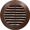 KOTARBAU® - Griglia di ventilazione marrone e rotonda, diametro 70 mm, con griglia di protezione dagli insetti