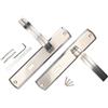 KOTARBAU® BB - Set di maniglie per porta 90 mm, piastra lunga in nichel-cromo universale moderno