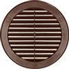 KOTARBAU® Griglia di ventilazione rotonda Fi, 100 mm, marrone con griglia di protezione dagli insetti