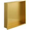 eurosanit Nicchia da Doccia da Incasso 30x30x7 cm | Finitura Dorata | Mensola da Parete per Bagno | Design Moderno | Resistente all'Umidità | EUROSANIT