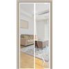 CWEEN CLU Zanzariera magnetica per porta 140 x 200 cm, zanzariera per porta del balcone, non è necessario praticare fori, adatta per porte del balcone, delle finestre, delle terrazze, bianco