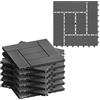 WOLTU Pavimenti da Esterno Balcone/Giardino/Terrazza Piastrelle ad Incastro in WPC, Legno Composito Grigio 11 Pannelli / 1 ㎡
