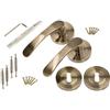 KOTARBAU® - Set di maniglie per porte, patinata, serratura BB a cilindro, universale