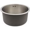 Endingfuny Lavello rotondo a incasso in acciaio inox, con tubo di scarico e tubo di troppopieno, diametro 41 cm, per casa, ristorante, cucina