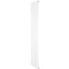 Monster Shop Radiatore Piatto a Colonna Singola 1800 x 420 mm Verticale Design Moderno Acciaio al Carbonio Riscaldamento Centrale Bianco Opaco con Kit Fissaggio e Spazzola