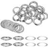 QUARKZMAN 20Set Occhielli per Teloni con Rondelle 40mm Kit Occhiello Strumento Metallici per Tende in Tessuti Cinture in Pelle Borse Fai Da Te, Tono Argento (Perforatrice Non Inclusa)