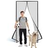 AMZSUMGD Zanzariera Magnetica 90 x 240 cm Zanzariere a Rullo Chiudi Automaticamente Adsorbimento Magnetico per Porte di Soggiorno Camera da Letto Casa Nero