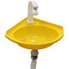 LLXNQ026 Lavabo Angolo in Plastica Colorata | Lavello Muro Piccolo con Scarico per Camper/Giardino | Lavabo Compatto da Esterno per Cantina/Campeggio (Design Pratico)