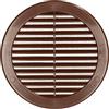 KOTARBAU® Griglia di ventilazione rotonda Fi, 150 mm, marrone con griglia di protezione dagli insetti