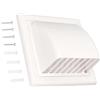 KOTARBAU® Scarico da parete Ø 100 mm, uscita a parete con valvola di non ritorno, copertura di ventilazione per sistemi di ventilazione rotondi