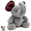 Virsus Fermaporta ANIMALI da pavimento 7184, accessorio decorativo, fermaporte in poliestere peso 1,2 kg con imbottitura pesante, per porte e finestre (Elefante Grigio Scuro)