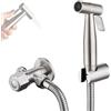 MAGIC SELECT Spruzzatore per Bidet. Kit Rubinetto per WC in Acciaio Inossidabile. Doccia Bidet per WC. Rubinetto Portatile con Staffa, Tubo Flessibile, Valvola T, Spruzzatore e Controllo dell'acqua. 150cm.