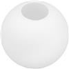 Healeved Paralume Globi in Vetro Bianco a Doppio Foro con Struttura a Bocca Piatta per Lampade Pendenti E27, Adatto a Lampadari e Spazi Retro