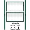 Lospitch Cancello da Giardino,100x100cm Verde Cancello per Giardino in Ferro Zincato, Robusto e Durevole, Una Facile Installazione con Serratura di Qualità, Maniglia e 3 Chiave, Verde