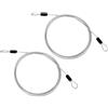 PATIKIL Filo Acciaio Inossidabile Rivestito Vinile 1/8 Dia Anelli, 2Pz 6.6ft (79) Cavo Flessibile Catena Sicurezza Lanyard per Illuminazione Palco Esterna Lucchetti Bagagli, Trasparente