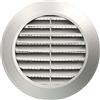 KOTARBAU® - Griglia di ventilazione argento satinato e rotonda, diametro 70 mm, con griglia di protezione dagli insetti