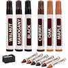 Cryluxial Kit di Riparazione Mobili da 13 Pezzi: Pennarelli e Pastelli a Cera per Legno con Temperino - Kit per la Riparazione di Laminati e Graffi su Pavimenti in Legno, Parquet, Scrivanie, Porte e Scale