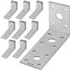 KOTARBAU® Set di 100 connettori angolari 100 x 50 x 40 in acciaio, angolo di montaggio per piastre forate, per mobili, zincati, per carichi pesanti, in legno, angolo di montaggio