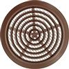 KOTARBAU® - Griglia di ventilazione marrone e rotonda, diametro 80 mm, con griglia di protezione dagli insetti