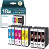 KEENKLE 18XL Cartucce d'inchiostro Compatibili per Epson 18 XL Multipack per Expression Home XP-322 XP-205 XP-215 XP-225 XP-305 XP-325 XP-422 XP-405 XP-315 XP-415 (Nero Ciano Magenta Giallo, 10-Pack)