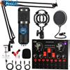 Pacchetto Attrezzatura Podcast, Interfaccia Audio Scheda Audio Live Tutto in Uno