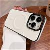 YUMESS Custodia per telefono in morbida pelle opaca di lusso per iPhone 15 14 13 12 Pro Max Carica wireless Protezione per lenti Cover antiurto, Bianca, Per iPhone 13 ProMax