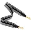 YMYGCC Tracolla for borsa in tela for tracolla di lusso da donna, larga, accessori for ricambio(Black Gold Hook,Length100cm Width3.8)
