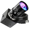 ELP Jetson Nano - Telecamera USB grandangolare da 16 MP, 5-50 mm, zoom 10x, webcam per Raspberry Pi 4K, mini UVC USB2.0, PC, messa a fuoco variabile, webcam IMX298 Industrial Lightburn per laptop
