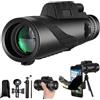 AiMeiteng Telescopio monoculare HD 10 x 50 con supporto per smartphone e treppiede, monocolo compatto BAK4 Prism per adulti, telescopio monoculare HD per bird watching escursionismo