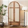 boorbin Armadio con cassetti, ante in legno rivestite in lino, ampio spazio portaoggetti, ideale per camere da letto e ingressi (legno, 79 x 50 x 175 cm)